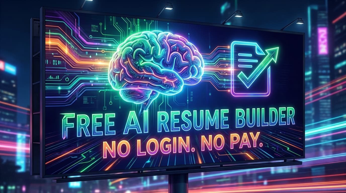 Free AI Resume Builder No Login. No Pay screenshot