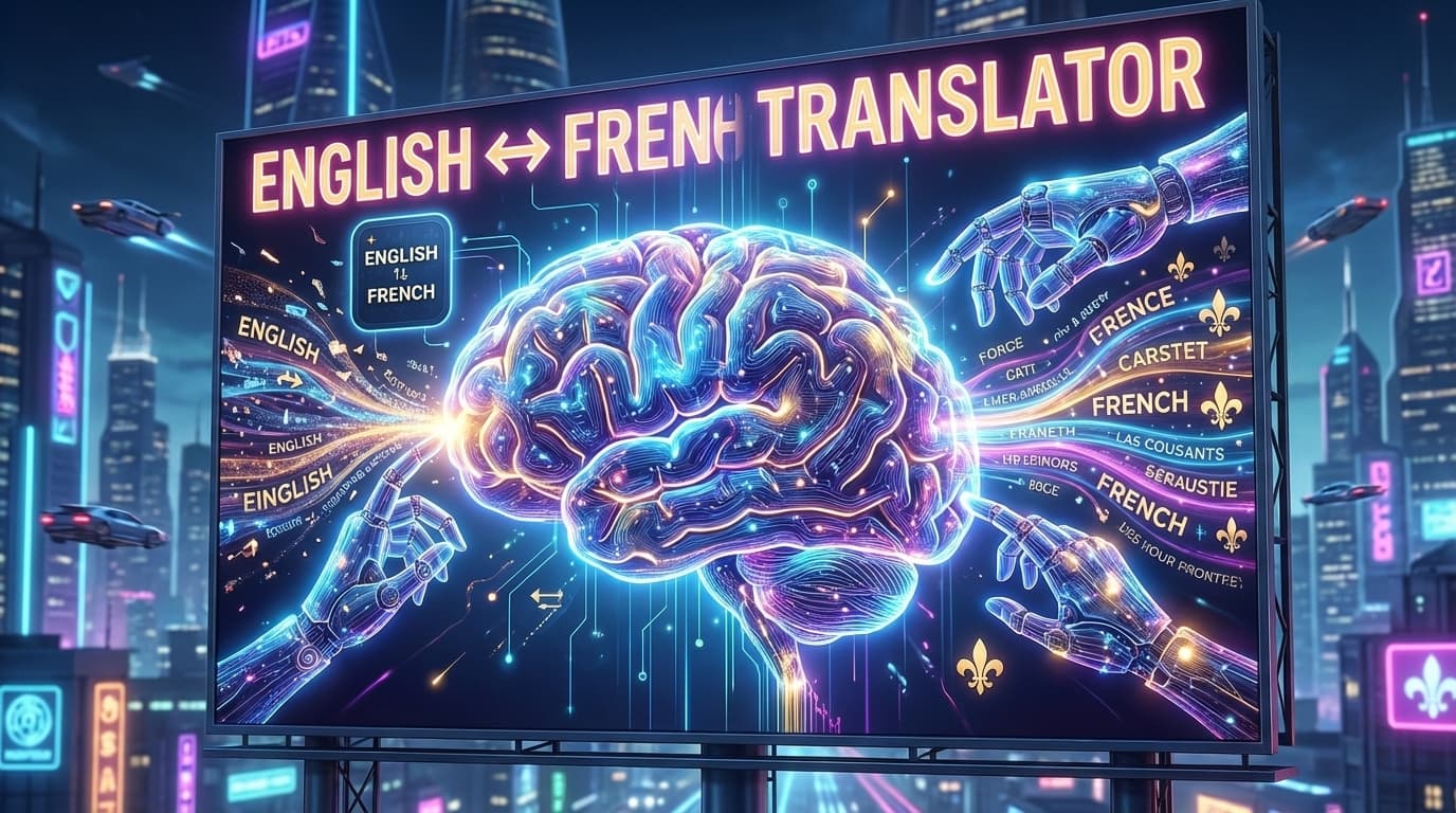 English to french translator screenshot