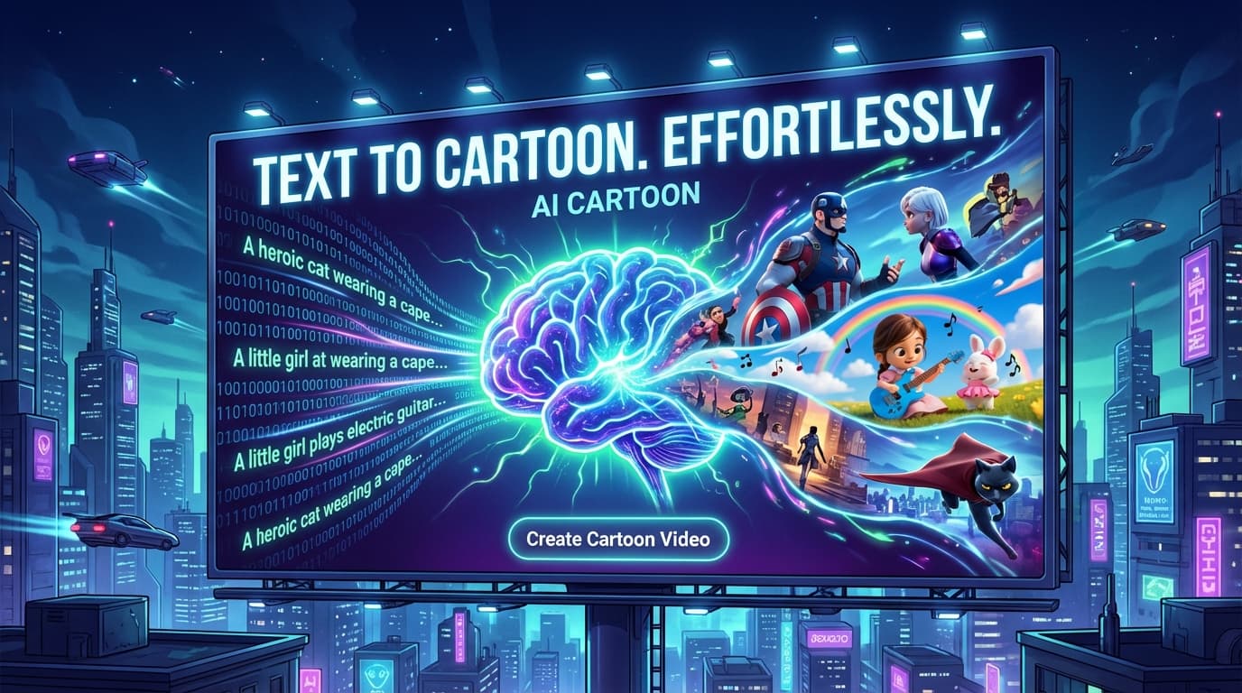 Text to cartoon videos screenshot